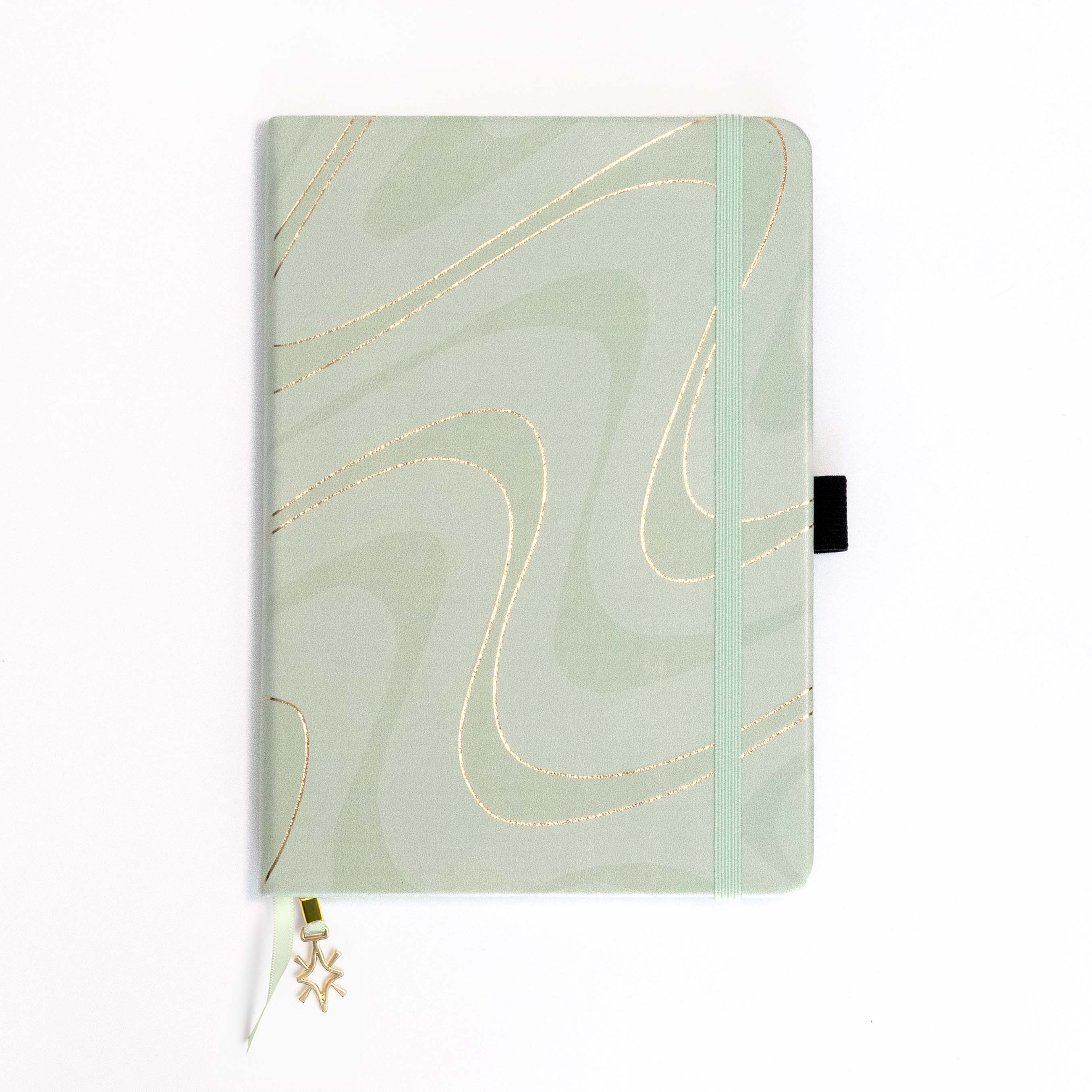 EcoQua Plus Stitch-Bound Notebook Dotted Lime A5 (Small) - Reddi-Arts