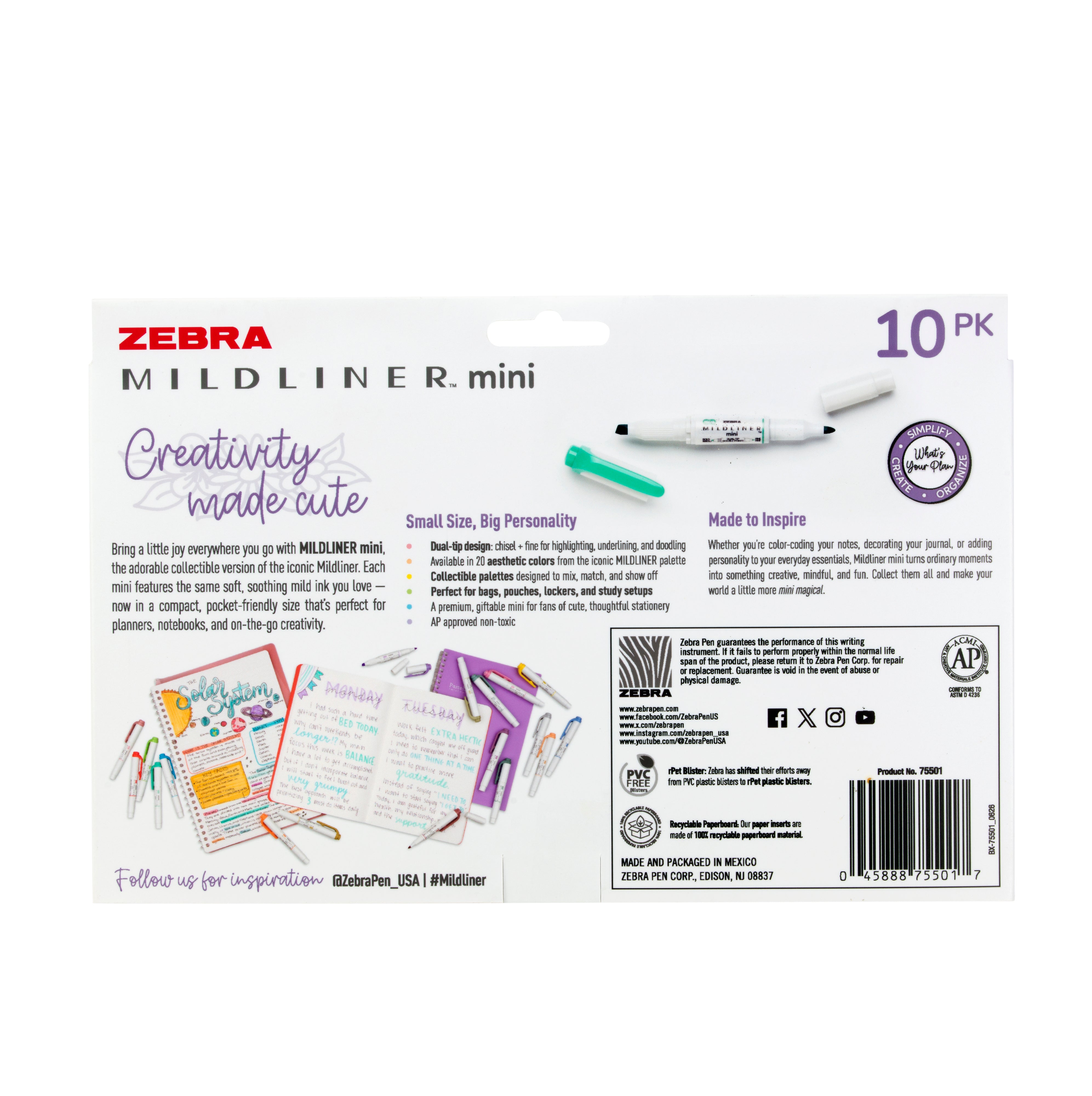 Zebra MILDLINER Mini Set