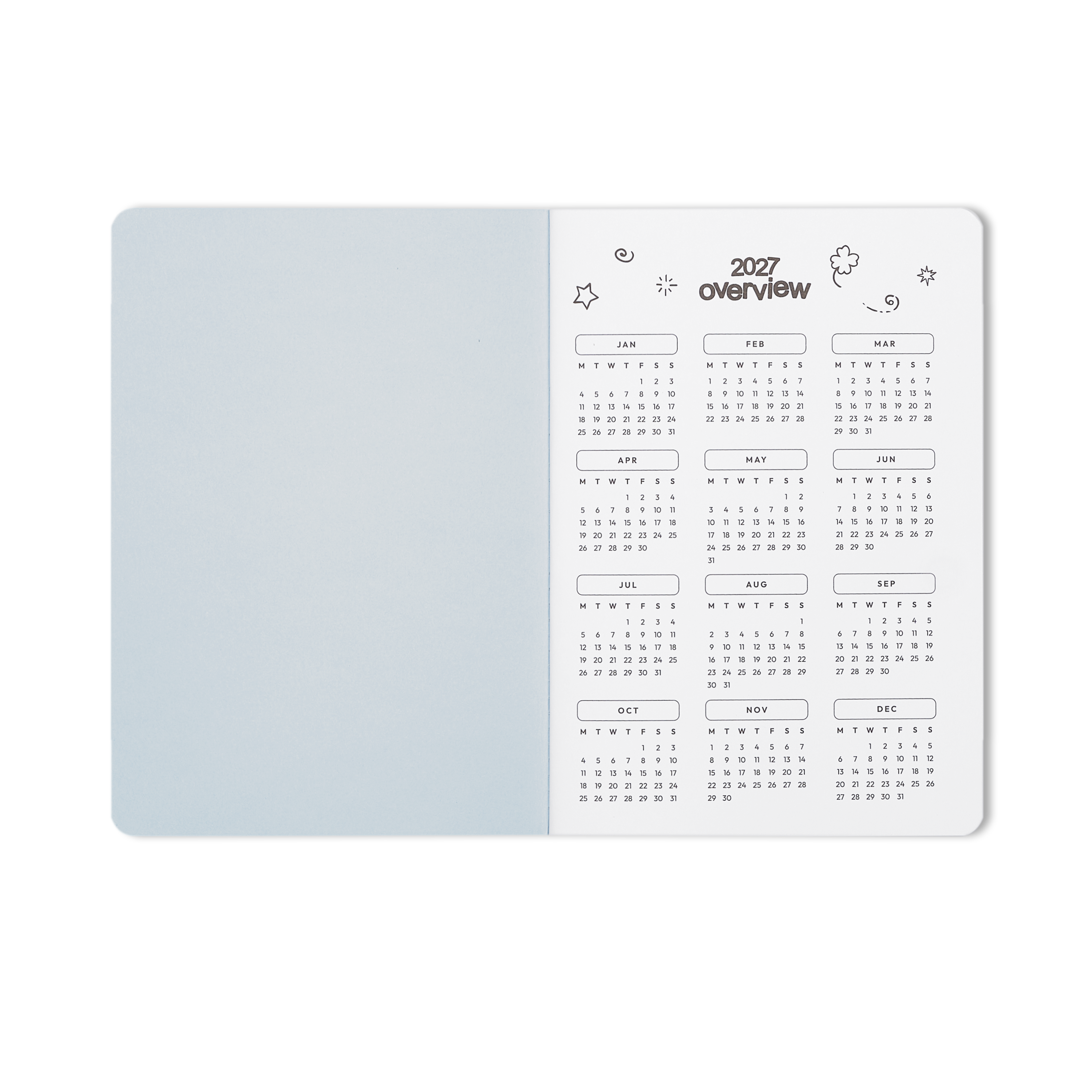 Softcover 2027 Doodle Planner (Quarterly)